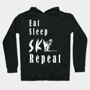 eat sleep ski repeat Hoodie